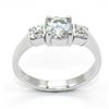 Image 1 : Silver Moissanite (Round 7 Mm)(1.4ct) Ring