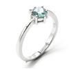 Image 2 : Silver Moissanite (Round 6 Mm)(0.7ct) Ring