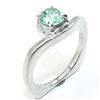 Image 2 : Silver Moissanite ( Round 5.50 Mm)(0.8ct) Ring