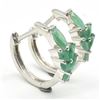 Image 2 : Silver Emerald (1.3ct) Earrings