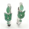 Image 3 : Silver Emerald (1.3ct) Earrings