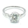 Image 3 : Silver Moissanite (Round 7.5 & 1.5 Mm)(1.75ct) Ring