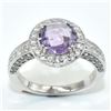 Image 2 : Silver Amethyst Cz(2.05ct) Ring