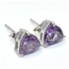Image 2 : Silver Amethyst(2.1ct) Earrings