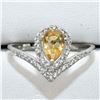 Image 1 : Silver Citrine Cz(1.8ct) Ring