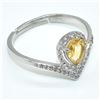 Image 3 : Silver Citrine Cz(1.8ct) Ring