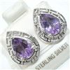 Image 2 : Silver Amethyst(3.4ct) Earrings