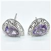 Image 3 : Silver Amethyst(3.4ct) Earrings