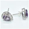 Image 4 : Silver Amethyst(3.4ct) Earrings