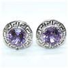 Image 1 : Silver Amethyst(2.1ct) Earrings