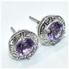 Image 2 : Silver Amethyst(2.1ct) Earrings