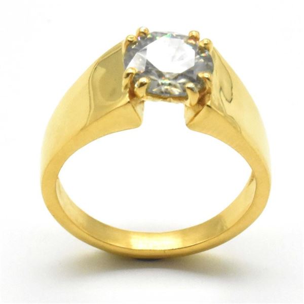 Silver Moissanite(8.5X8.5 Mm)(2.4ct) Ring