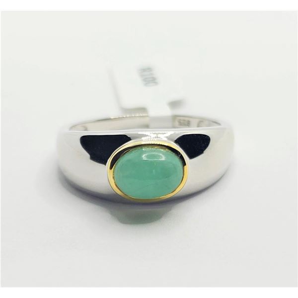$150 Silver Emerald(1.3ct) Ring