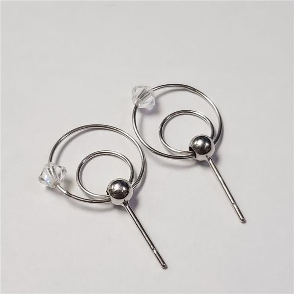 $50 Silver Crystal Earrings