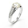 Image 4 : Silver Moissanite (Round 8.5 Mm)(2.46ct) Ring