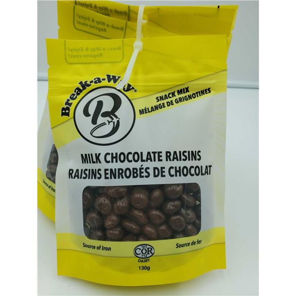 Break-a-Way Milk Chocolate Raisins (6 x 130g)