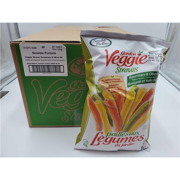 Sensible Portions Veggie Straws-Rosemary & Olive Oil (12 x 120g)