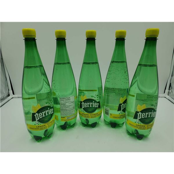 Perrier Lemon-Carbonated Natural Spring Water (5 x 1L)