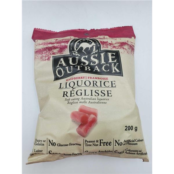 Aussie Outback Raspberry Licorice (200g x 4)