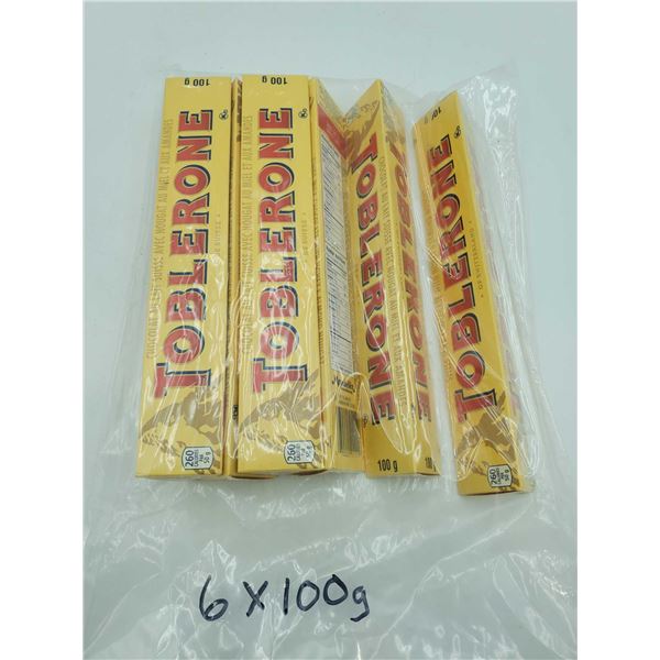 Toblerone Milk Chocolate Almond Nougat Bars (6 x 100g)