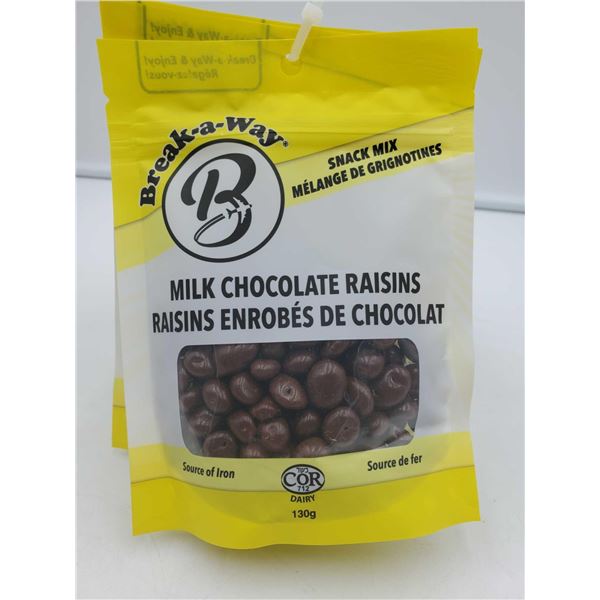 Break-a-Way Milk Chocolate Raisins (6 x 130g)