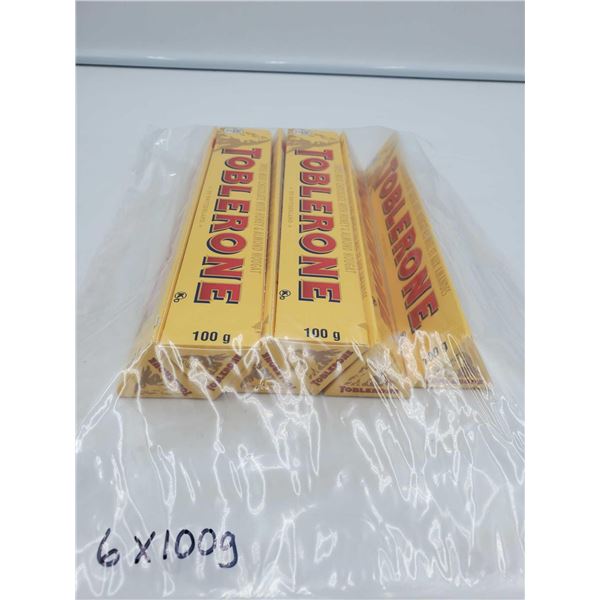 Toblerone Milk Chocolate with Almond Nougat Bars (6 x 100g)