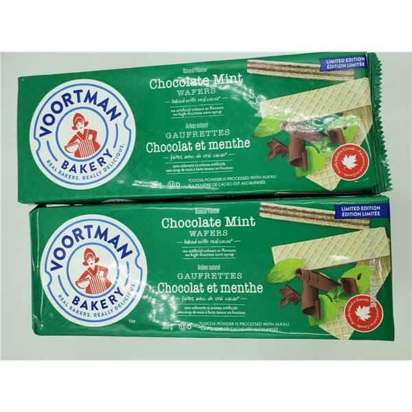 Voortman Chocolate Mint Wafers Cookies (6 x 300g)