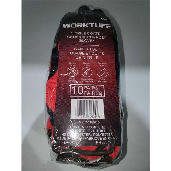 WorkTuff Nitrile Coated General Purpose Gloves (10prs)
