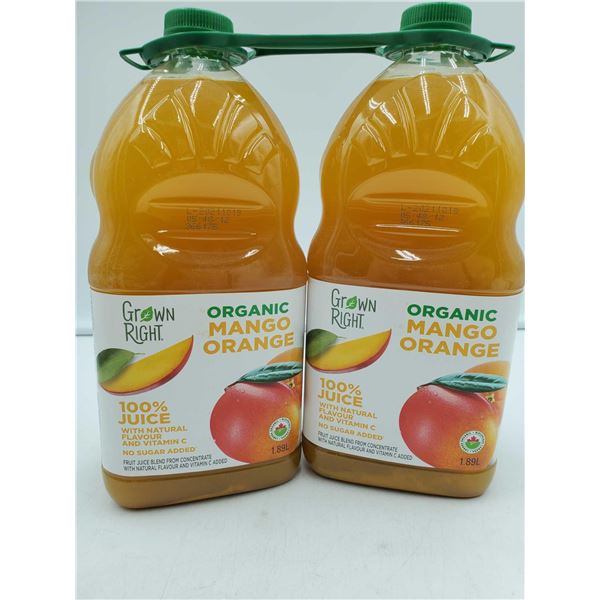 Grown Right Organic Mango Orange Juice (2 x 1.89L)