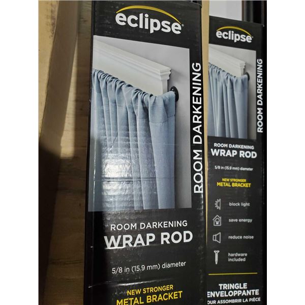 Eclipse Room Darkening Wrap Rod (5/8in Diameter) x4
