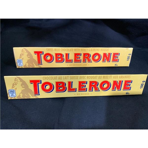 Toblerone Milk Chocolate Bar LOT of 2 x 100g