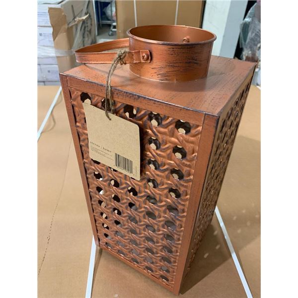 Paradise indoor/outdoor antique copper style patio lantern approx 14 inches high
