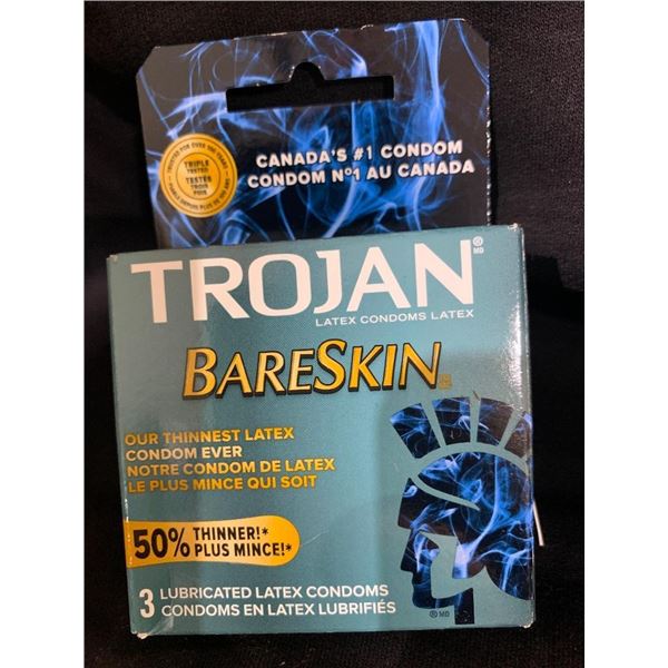 Trojan Bareskin Latex condoms 3pk