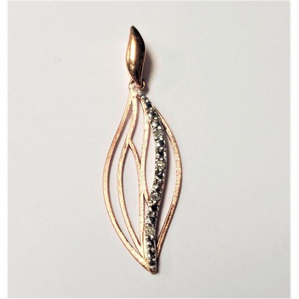 9K Rose Gold Diamond(0.03ct) Pendant  (~length inches) (~weight 0.65g), Appraised Retail $1210