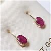 Image 2 : 14K Yellow Gold Ruby(1.1ct) Earrings  (~weight 0.85g), Made in Canada, Appraised Retail $1000