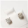 Image 2 : 14K White Gold Diamond (0.72Ct,I2-3,G-H) Earrings (~weight 0.79g), Made in Canada, Appraised Retail 