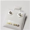 Image 3 : 14K White Gold Diamond (0.2Ct,I1-2,F-G) 2In1 With Mother Of Pearl Earrings  (~weight 0.53g), Made in
