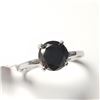 Image 2 : 14K White Gold Black Diamond(1.3ct) Ring (~Size 6)(~weight 2.5g), Made in Canada, Appraised Retail $