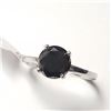 Image 3 : 14K White Gold Black Diamond(1.3ct) Ring (~Size 6)(~weight 2.5g), Made in Canada, Appraised Retail $