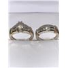 Image 1 : Ladies White & Yellow 14K Gold two ring .93 Carat Diamond wedding set with engagement ring with matc