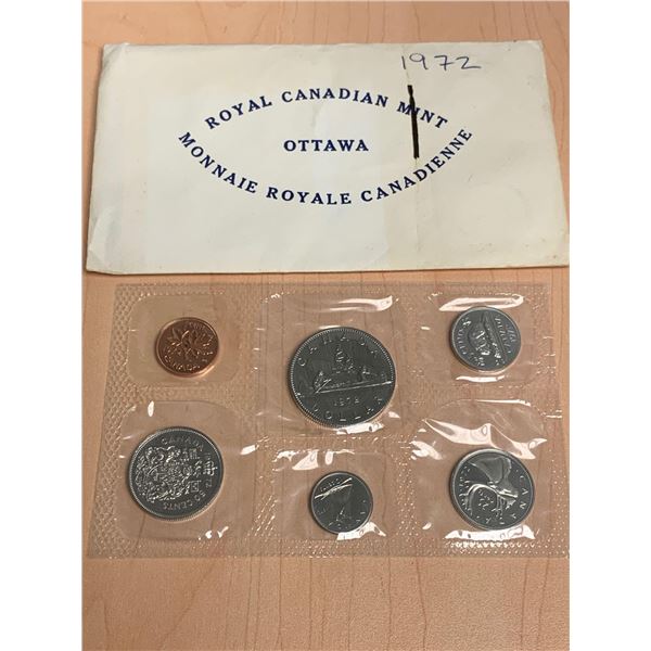 Royal Canada Mint 1972 Proof Mint Sealed Coin Set with certificate