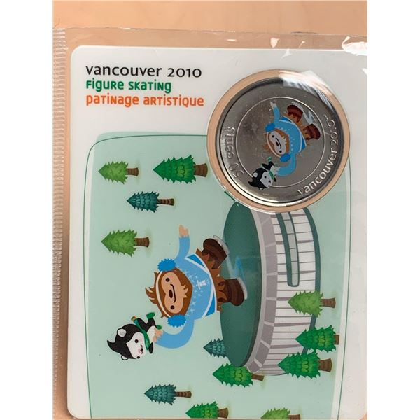 Olympic 2010 Vancouver Figure Skating collector caard & coin