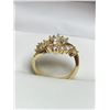 Image 5 : Ladies 14K GP Solitaire & Cluster Top Anniversary ring size 7