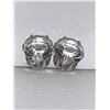 Image 1 : Set of Round Cut Solitaire 1.5 Carat TW Stud Earring set