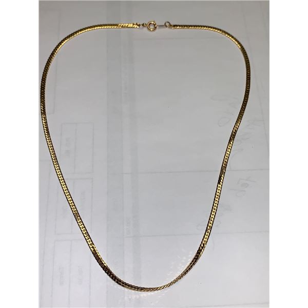 NEW 40cm Herring Bone 14K GP Necklace