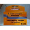Image 3 : *NEW* Pharmasave 5 Blade Cartridges with Trimmer 6 boxes - 4 Cartridges per box