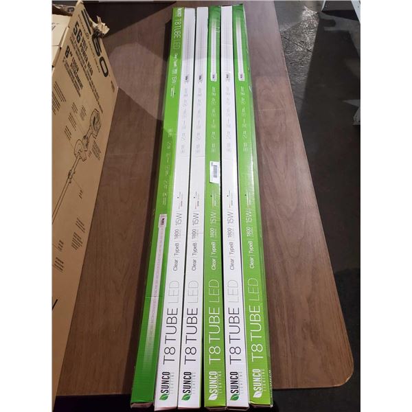*NEW* Sunco Lighting T8 Tube Light LED - Clear - Type B - 1800 Lumen - 15 W -  6 Count