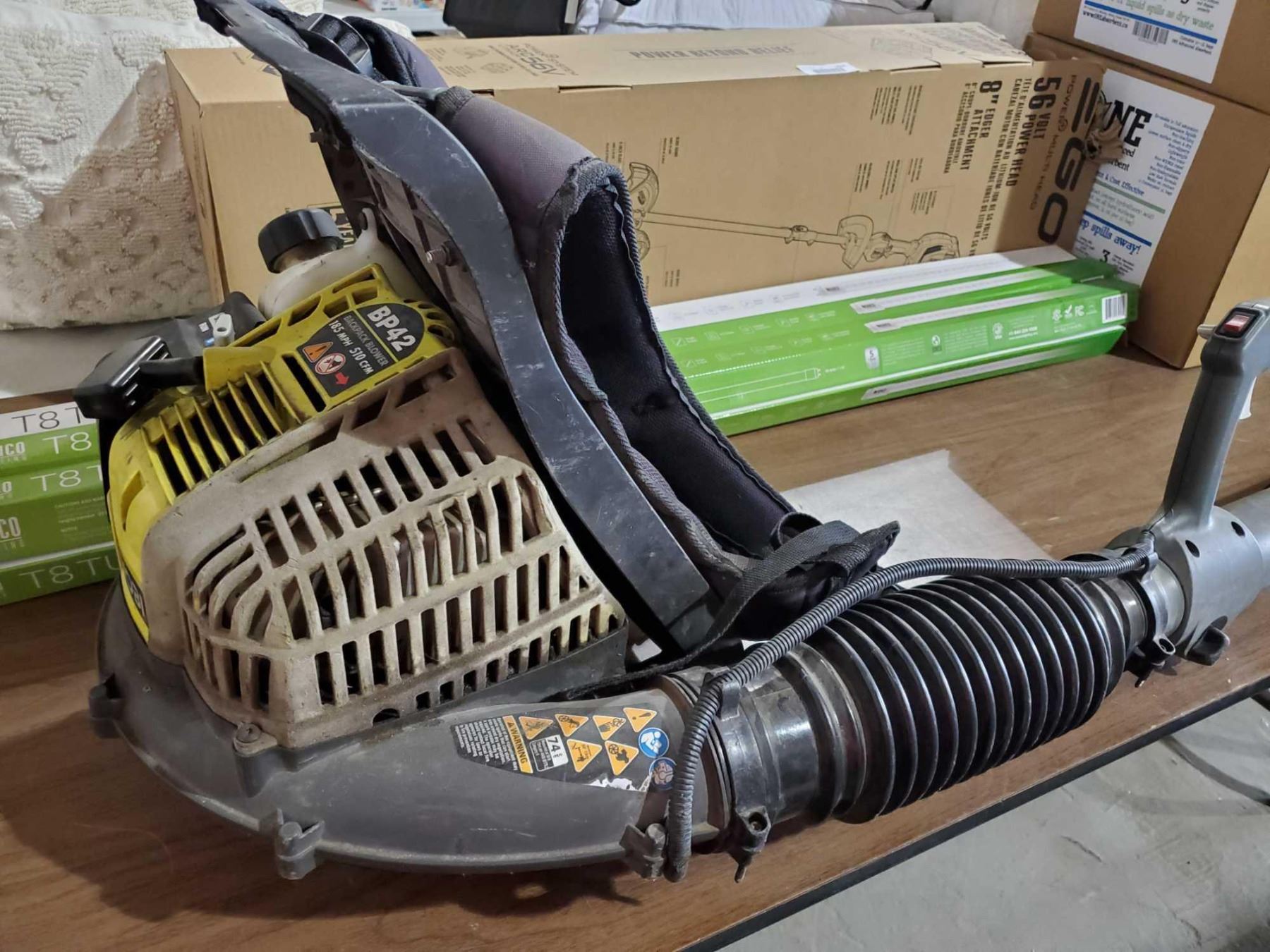 RYOBI BP42 185 MPH 510 CFM Gas Backpack Leaf Blower