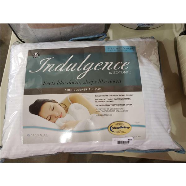 *NEW* Indulgence by Isotonic Side Sleeper Pillow - Queen Size