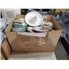 Image 2 : *NEW* Box Lot of Disposable Plates & Napkins - Dinner Plates, Sandwich Plates, Napkins in Variouls H